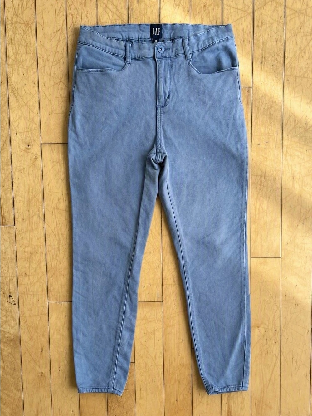 GAP High-Rise Blue Skinny Minimalist Stretch Jogger Style Blue Pants Size 12